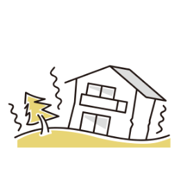 地震のイラスト