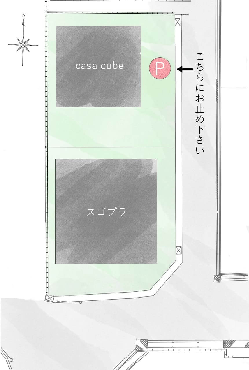 八尾モデルハウス駐車場地図